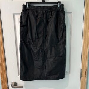 Vintage Signature Leather Midi Skirt